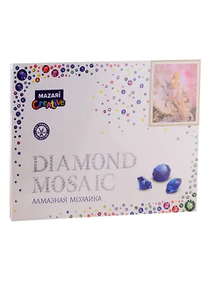 Алмазная мозаика MAZARI Фея 4, 30х40 см (рама 33х43см) ,1 дизайн, частичная выкладка, стразы разного размера, картонная упаковка 2796497