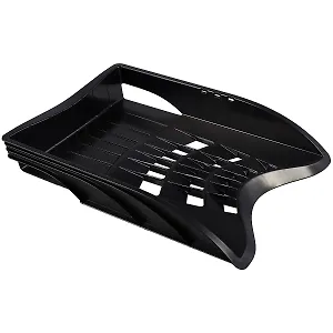 Лоток горизонтальный  "S-Wing" пластиковый, черный