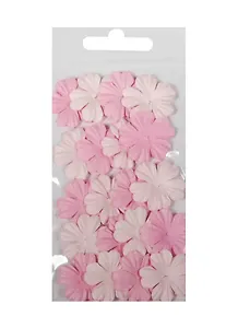 Набор цветков из шелковичной бумаги Светло-роз. и роз. (SCB300807) (28мм) (2цв./20шт.) (упаковка)