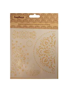 Трафарет Узор-салфетка (SCB53100021) (15,2х15,2см) (толщина 0,15мм) (упаковка)