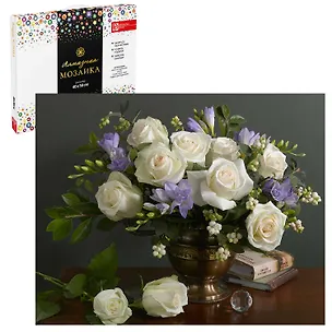 Набор для творчества. Алмазная мозаика на подрамнике "Букет и книги", 40 х 50 см 2958215