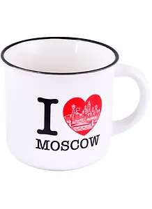 Кружка Москва I love Moscow 350мл фарфор матовая прямая (065-8-19-IL)