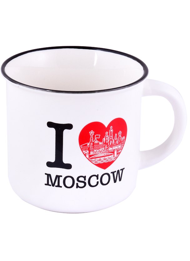 Кружка Москва I love Moscow 350мл фарфор матовая прямая (065-8-19-IL) 2858756 — 1