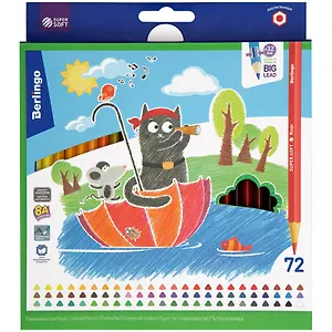 Карандаши цветные Berlingo, "SuperSoft. Жил-был кот", 72 цвета