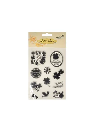 Силиконовые штампы для скрапбукинга подложка/пакет Клевер (11-24255-J26) 2532574