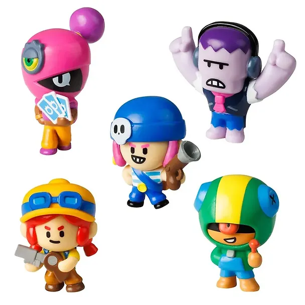 Коллекционная фигурка Brawl Stars, Джесси, Тара, Фрэнк, Пэнни и Леон, (5см), (BRW2040C) 3086944 — 2