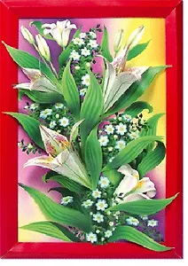 Набор, для творчества, Клевер, Букет лилий, изготовления картины, в блистере