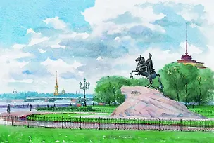 Постер Виды Санкт-Петербурга Медный всадник. Площадь Декабристов м/ф ХА60-015 333936