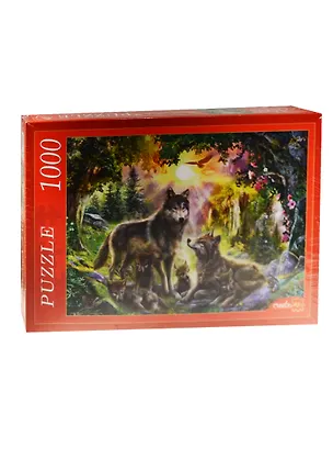 Пазл РЫЖИЙ КОТ 1000 эл. 68,5*48,5см. Семья волков 2548301