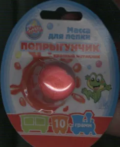 Масса для лепки Попрыгунчик красный металлик (480307) (10 гр) (блистер)
