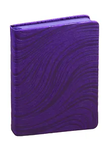 Ежедневник недат. А6 120л Шиммер фиолетовый, кожзам, тв. переплет, блинт.тиснение, тонир.блок, ляссе