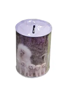 Копилка жестяная тубус Кошки и собаки 5 видов (10х7,5) (828282)