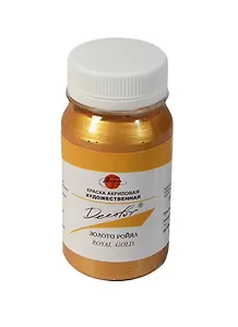 Краска акриловая "Деколор" золото ройял,100мл,банка, Таир
