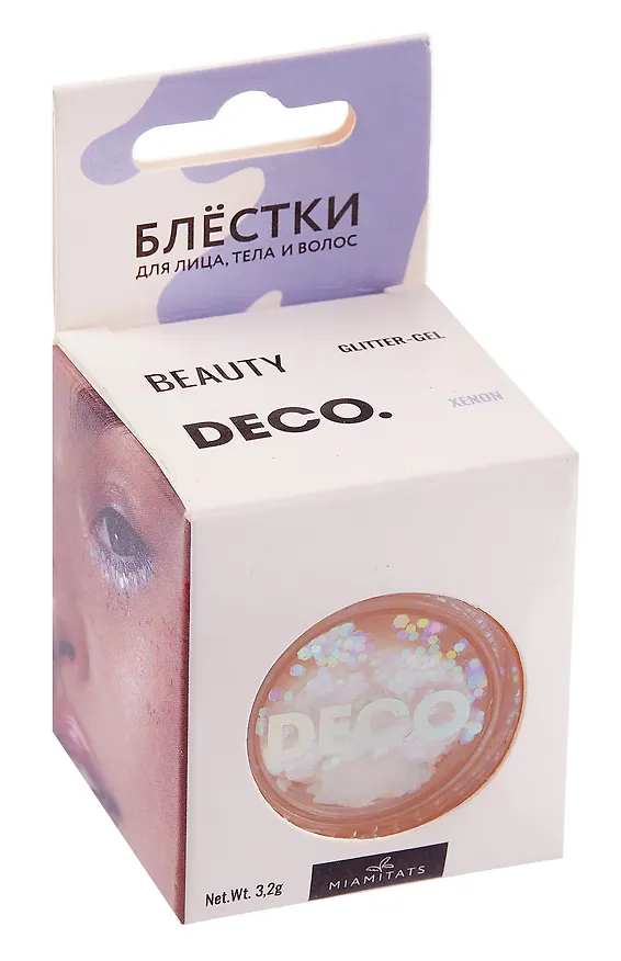 Блестки для лица, тела и волос `DECO.` by Miami tattoos (Xenon) (191918) 3030571 — 1