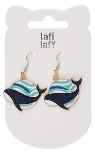 Сережки Киты (2шт) (металл) (12-48782-202405-AC1) (Lafilaf)