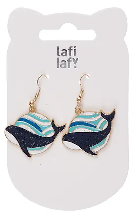 Сережки Киты (2шт) (металл) (12-48782-202405-AC1) (Lafilaf) 3048705