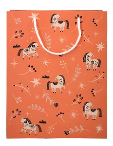 Пакет А4 32*25 "Lucky"красный, НГ, бум.мат.ламинат