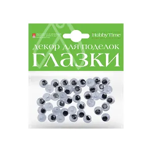 Набор для творчества HOBBY TIME, Декоративные элементы Глазки пришивные Набор №1 d=10мм