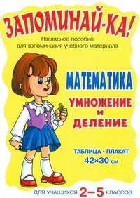 

Запоминай-ка! Математика. Умножение и деление. Для учащихся 2 -5 классов: Таблица-плакат