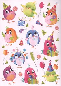 Декоративные наклейки "Весёлые птички"
