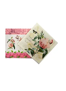 Наб. салф. для декупажа Цветок с бабочкой (BACR/6615) (2шт) (упаковка)
