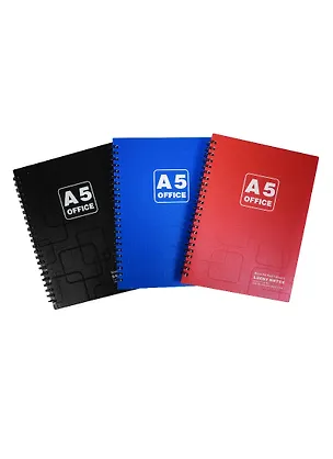 Тетрадь 90л кл. "A5 Office" пласт.обл., спираль, инд.уп., ассорти, AnAn 238259