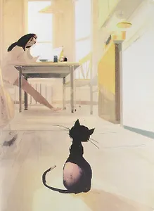 Тетрадь в клетку AnAn, Black cat, 60 листов