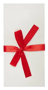 Подарочный конверт для денег ,с бантом, белый