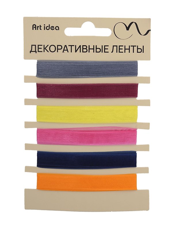 Лента, 10 мм х 1 м, 5 цветов, Art idea 3117611 — 1