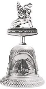 Колокольчик с фигуркой  "Грифон" цвет хром матовый