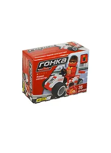 Конструктор пластмас. Гонка Формула чемпионов Карт 01 max (26101) (36дет.) (AUSINI) (бело-красный) (6+) (коробка)