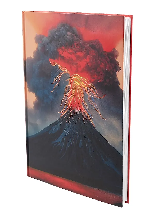 Книга для записей А4 200л кл. "Вулкан" 7БЦ, мат.лам, тиснение фольгой, офсет, ляссе 2994899 — 2