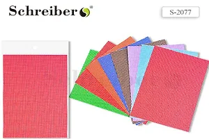 Набор для творчества Schreiber/Шрайбер Ткань самоклеящаяся А4 (21х30см), Клетка" цвета в ассортименте"