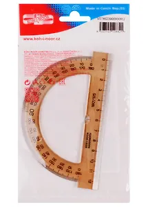 Транспортир 180 градусов, 12,5 см, Koh-i-Noor