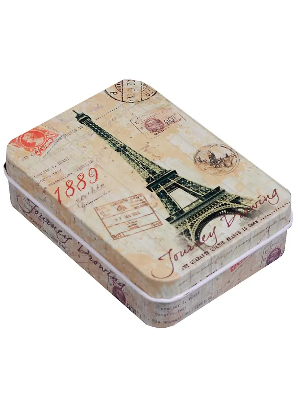 Шкатулка Эйфелева башня с печатями  (9х7х3) (металл) (12-21695-Paris) 2574652 — 1