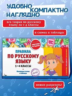 Правила по русскому языку. 1-4 классы. Наглядные схемы и таблицы