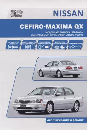 Nissan Cefiro 1998-03 / Maxima QX 2000-06 с бензиновыми двигателями VQ20DE, VQ30DE. Ремонт. Эксплуатация. ТО — 3066302 — 1