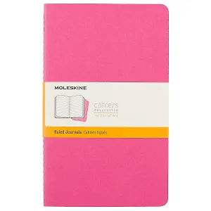 Записная книжка Moleskin Cahier Journal Large, 3 шт, розовый нео, 40 листов, А5