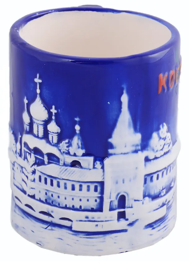Кружка Кострома цв.синий (фарфор)(300мл) 2913448 — 3