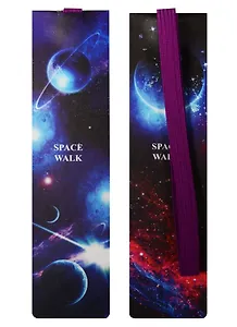 Закладка с резинкой Космос (синий)