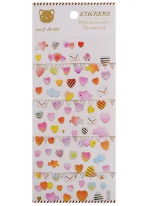 Наклейки пвс с обводкой Сердца SLC-07, Космос SLC-03