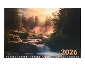 Календарь квартальный 2026г 297*695 "Лето в лесу" настенный, трёхблочный, спираль