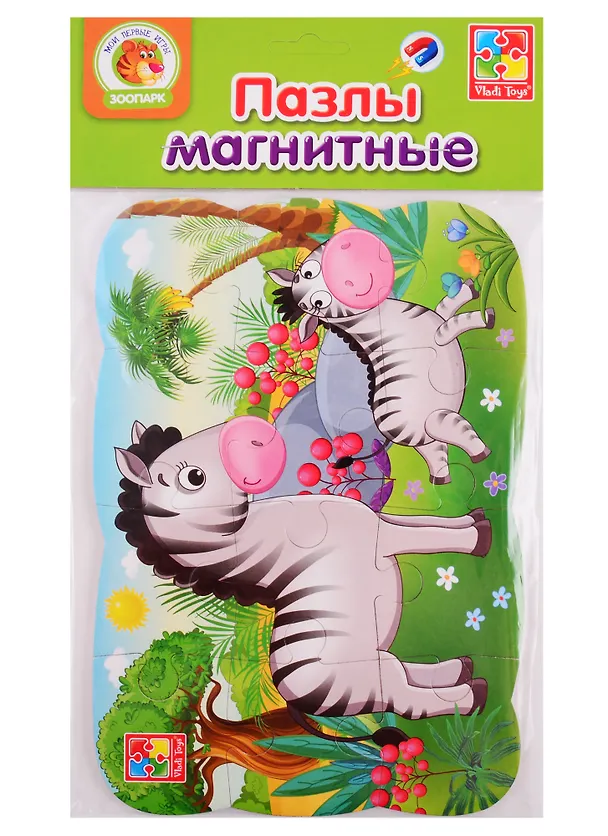 Пазлы на магните Vladi Toys Мои первые игры Зебра 2789737 — 1