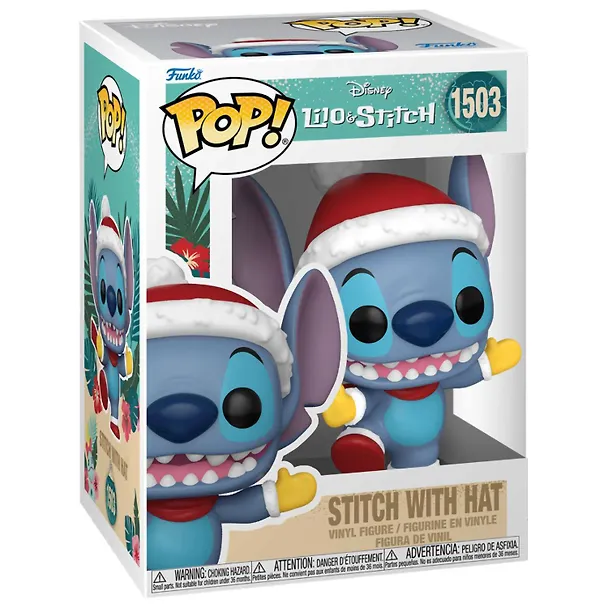 Фигурка Funko POP! Disney Lilo & Stitch Holiday Stitch with Hat (1503) (Fun80037) 3133146 — 2