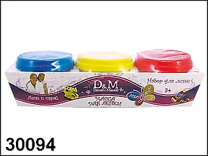 Масса для лепки (неон) (3цв) (85гр) (30094) (Делай с мамой)