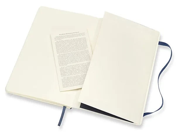 Книга для записей А5, 96 листов в линейку "Classic Soft", синий сапфир, мягкая обложка, резинка, Moleskine 3130349 — 6