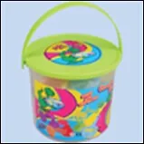 Набор для лепки (82461) (6 цв.) (штамп+ролик) (ведро)