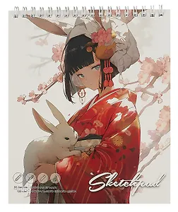 Скетчбук 168*195 30л "Аниме" белый офсет, 120г/м2, спираль