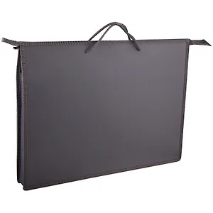 Папка на молнии А3 для бумаг пластик, с ручками, серая, Спейс