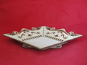 Тарелка квадратная ажурная (13638) (200х200х35) 2367574